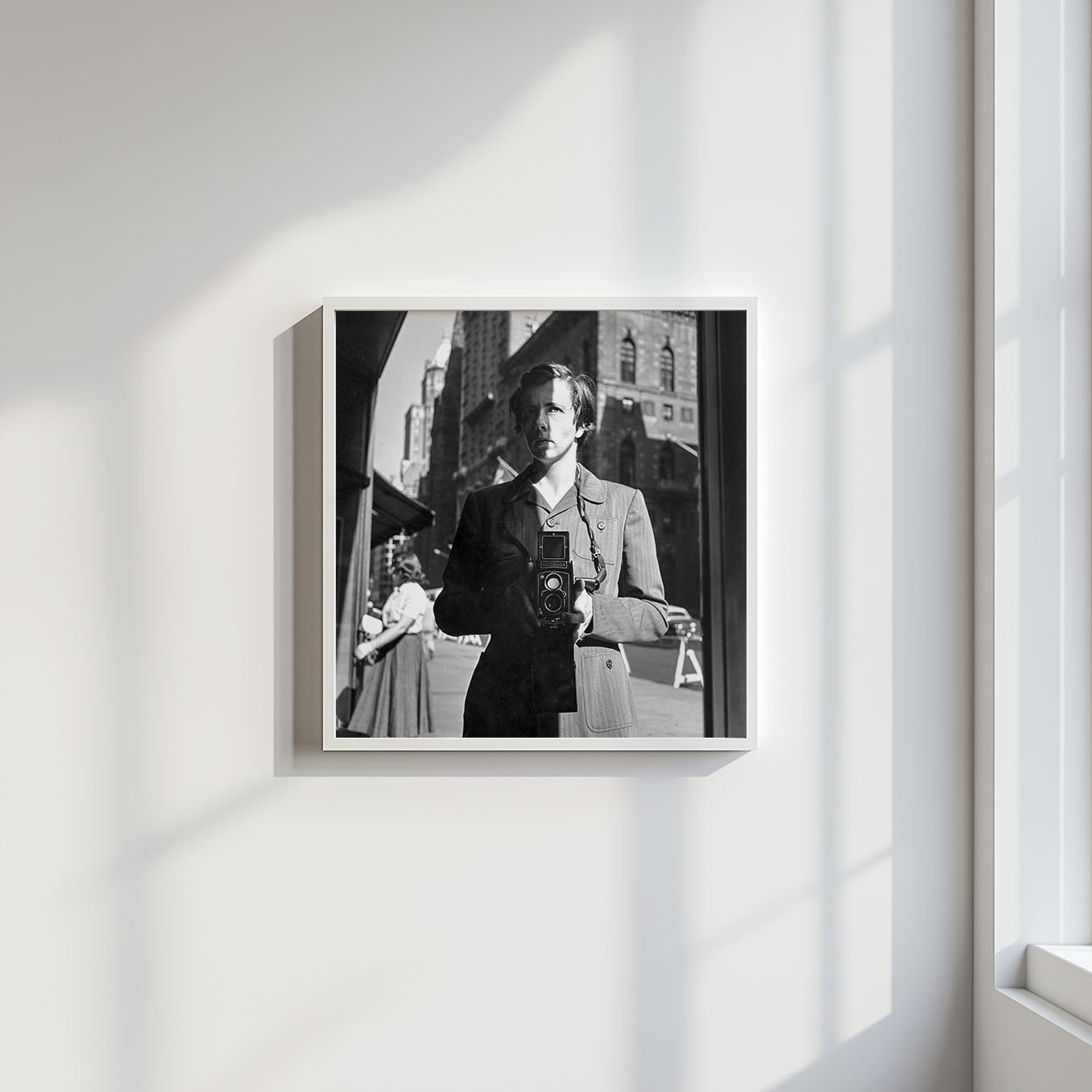 Fine Art Photo by Vivian Maier Self-Portrait Vintage Print Poster, New York, October 18th 1953, (Vivian Maier Self Portrait)