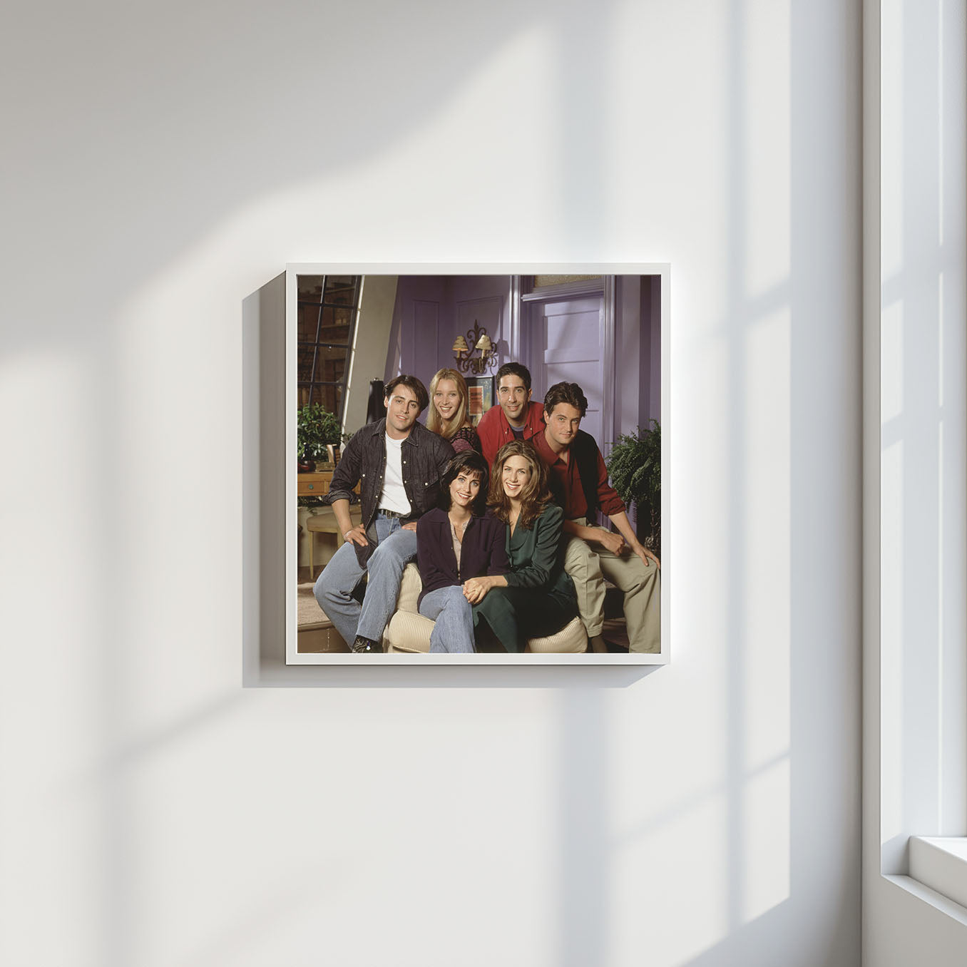 Fine Art Photo of Friends, The Iconic Sitcom Print Poster, Debut on September 22, 1994, Matthew Perry, Matt LeBlanc, Lisa Kudrow, David Schwimmer, Courteney Cox