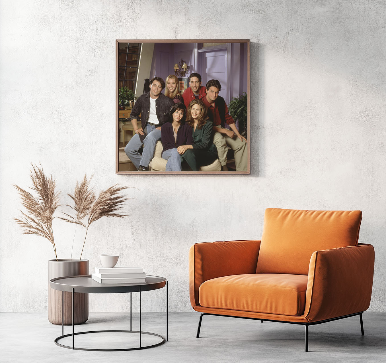 Fine Art Photo of Friends, The Iconic Sitcom Print Poster, Debut on September 22, 1994, Matthew Perry, Matt LeBlanc, Lisa Kudrow, David Schwimmer, Courteney Cox