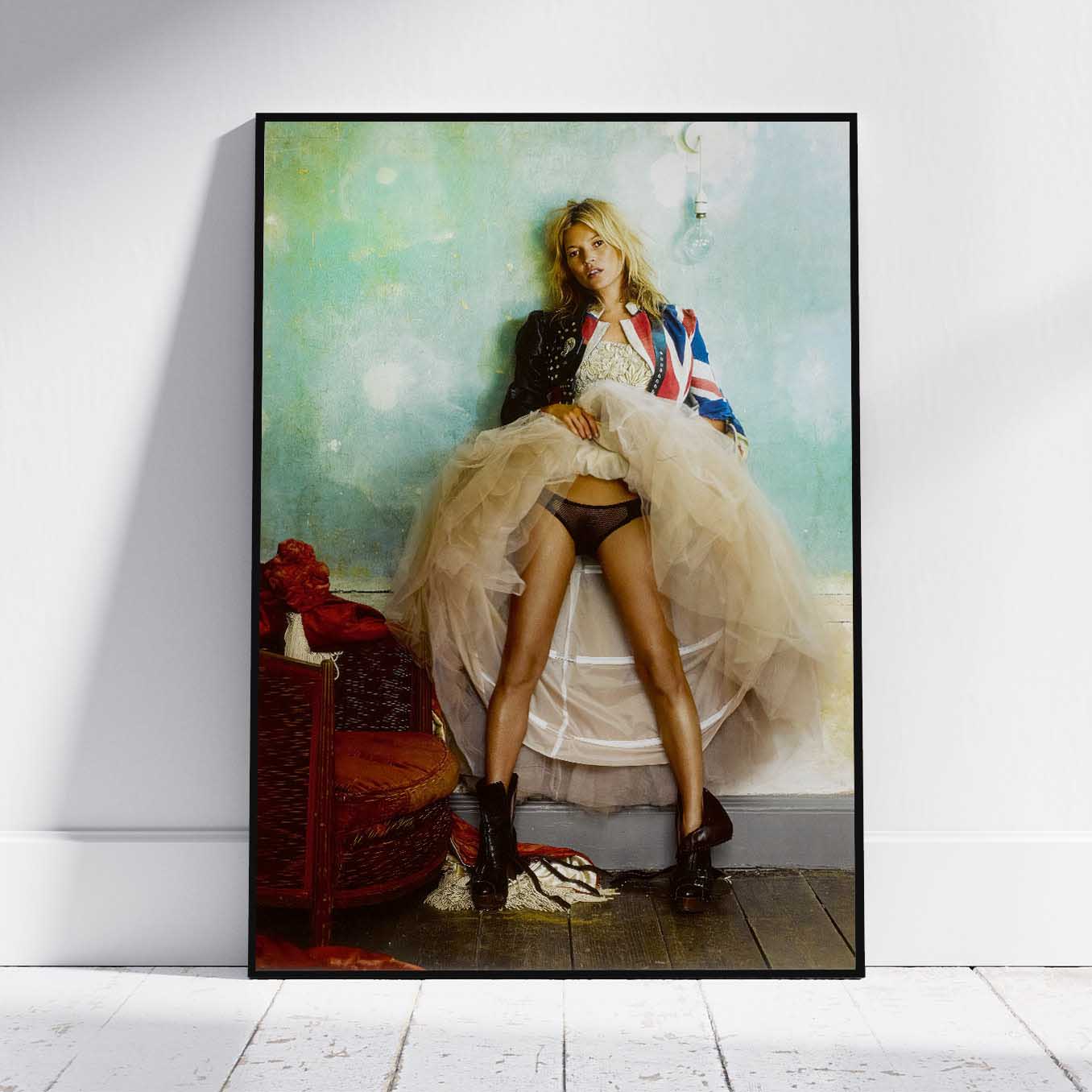 Fine Art Photo by Mario Testino, Exposed Print Poster, Erotic Photography, Kate Moss, British Vogue, 2008