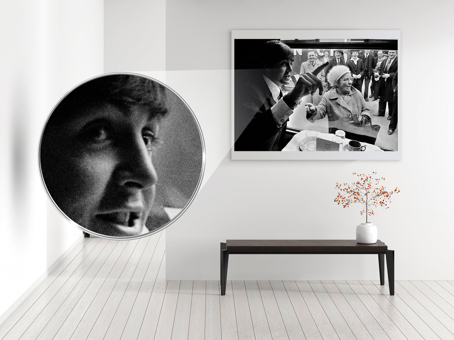 Fine Art Poster by David Hurn, The Beatles, A Hard Days Night, John Lennon, Paul McCartney, George Harrison, Ringo Starr, 1964