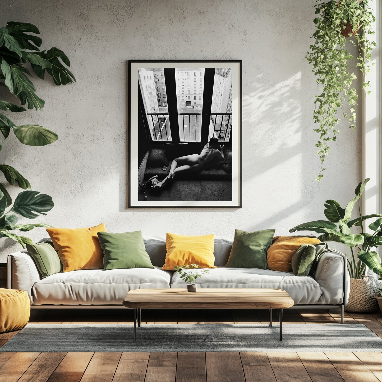 Fine Art Photo Helmut Newton, Hinterhof Akt, Paris, 1974, Print Poster