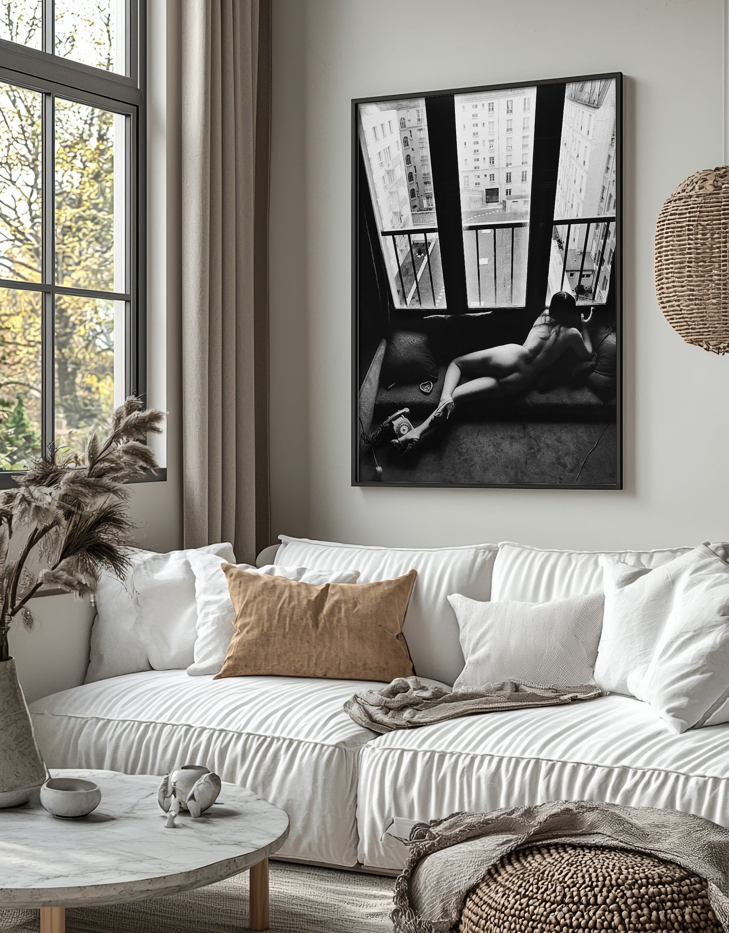 Fine Art Photo Helmut Newton, Hinterhof Akt, Paris, 1974, Print Poster
