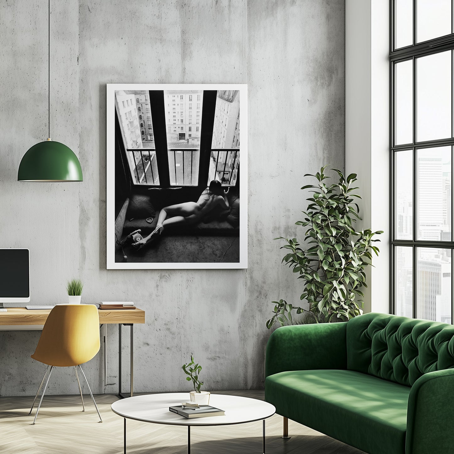 Fine Art Photo Helmut Newton, Hinterhof Akt, Paris, 1974, Print Poster