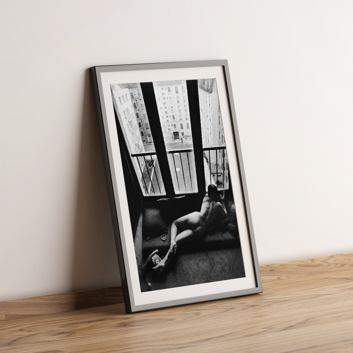 Fine Art Photo Helmut Newton, Hinterhof Akt, Paris, 1974, Print Poster