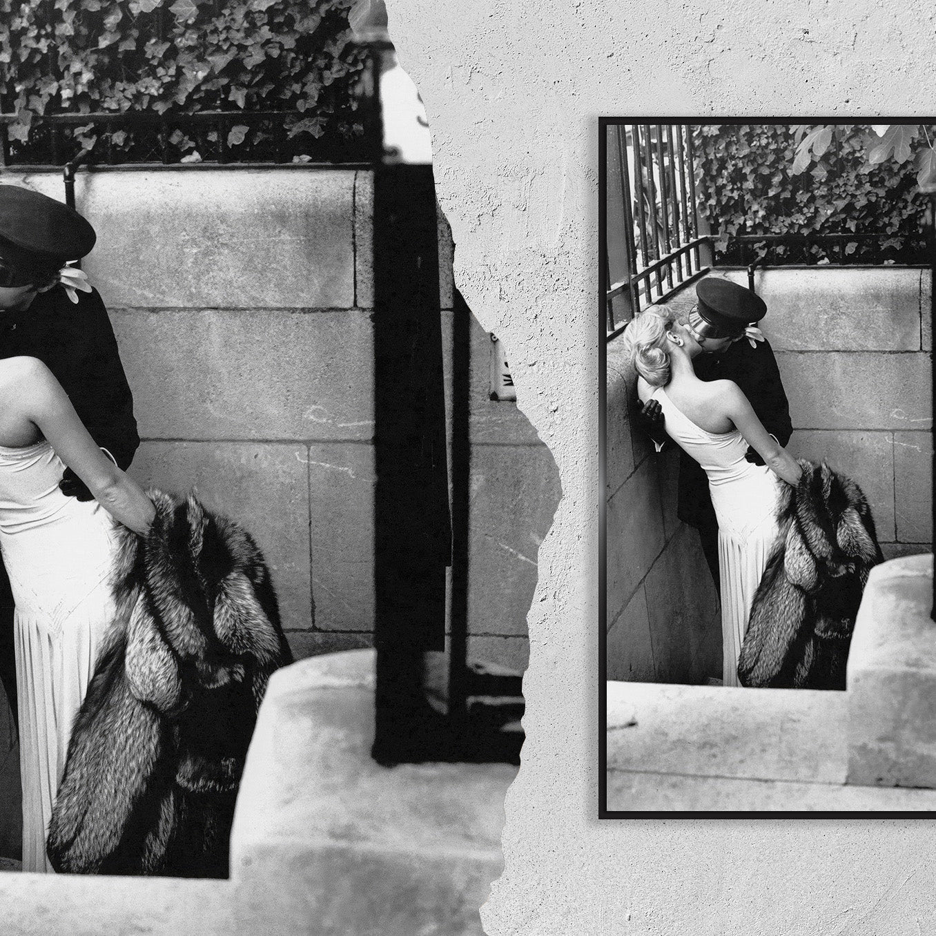 Fine Art Photo by Helmut Newton Print Poster, Secret Love Couple, 1976