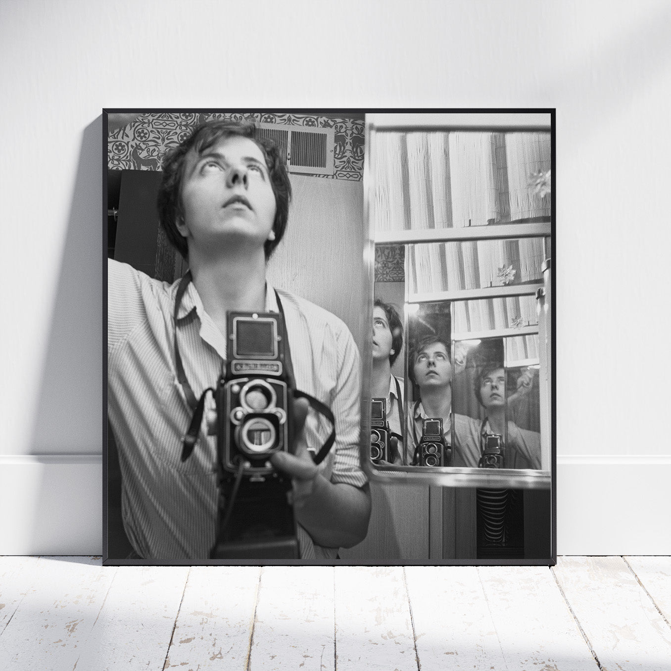 Fine Art Photo by Vivian Maier Self-Portrait Vintage Print Poster, Chicago, 1956 (Vivian Maier Self Portrait)