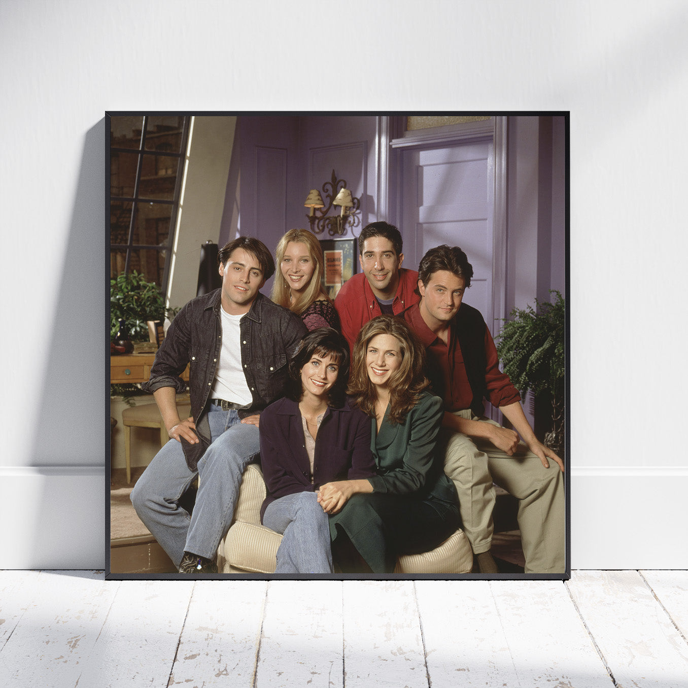Fine Art Photo of Friends, The Iconic Sitcom Print Poster, Debut on September 22, 1994, Matthew Perry, Matt LeBlanc, Lisa Kudrow, David Schwimmer, Courteney Cox