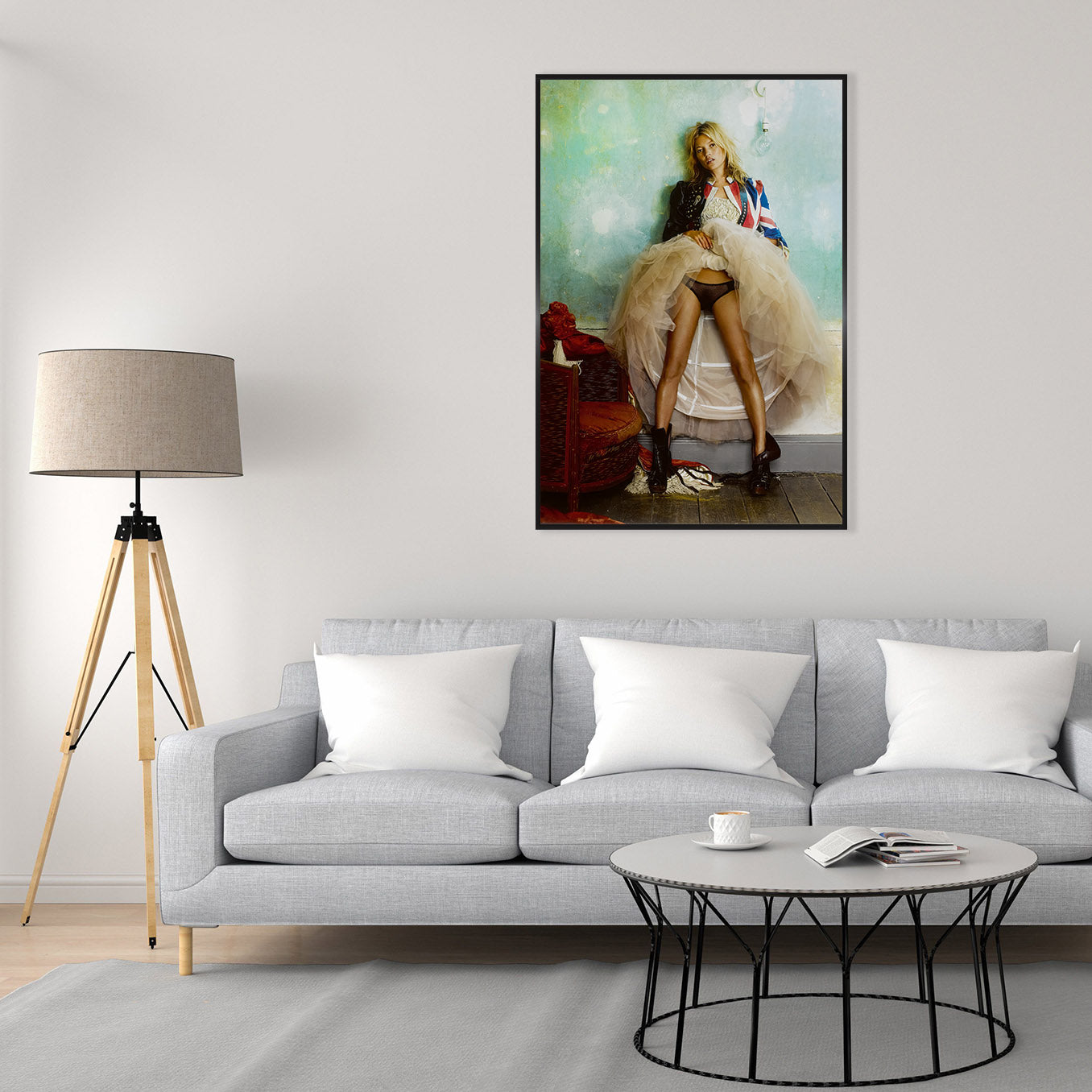 Fine Art Photo by Mario Testino, Exposed Print Poster, Erotic Photography, Kate Moss, British Vogue, 2008