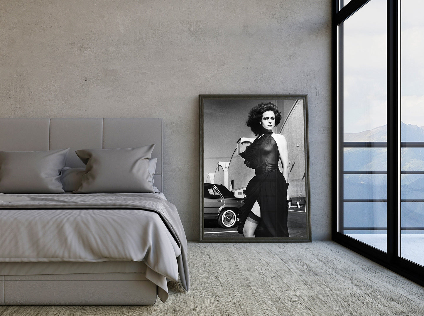 Fine Art Photo by Helmut Newton Print Poster, Sigourney Weaver at Warner Bros Burbank 1983
