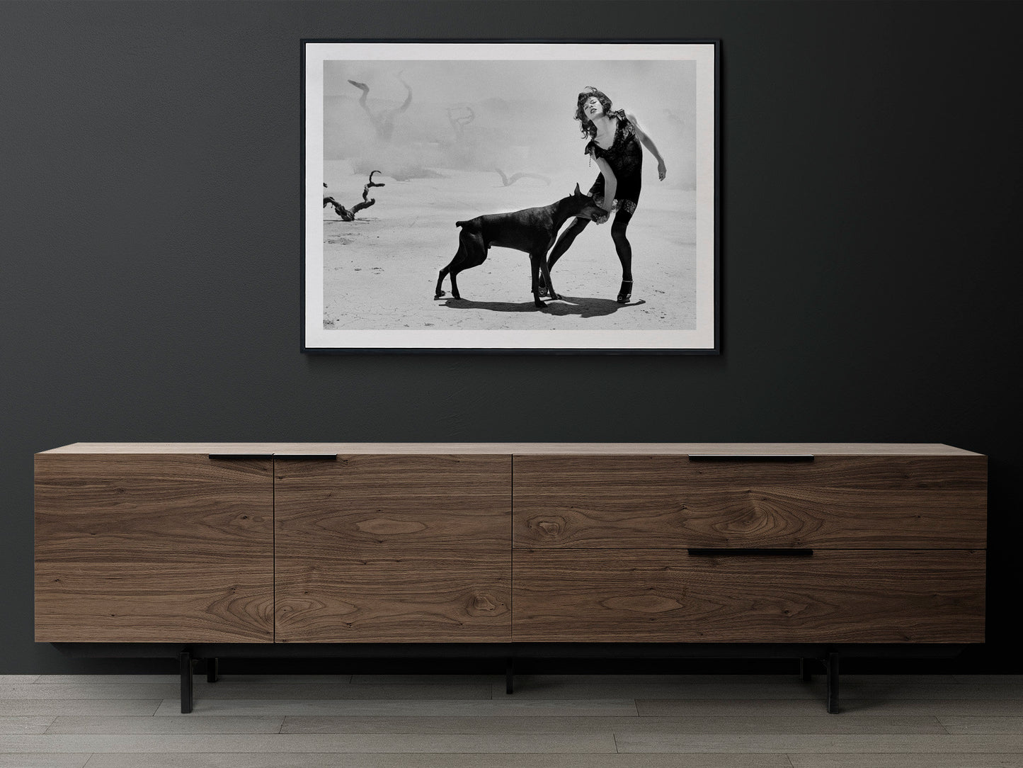 Milla Jovovich Print, Mojave Desert 2005 by Peter Lindbergh for Vogue Italy