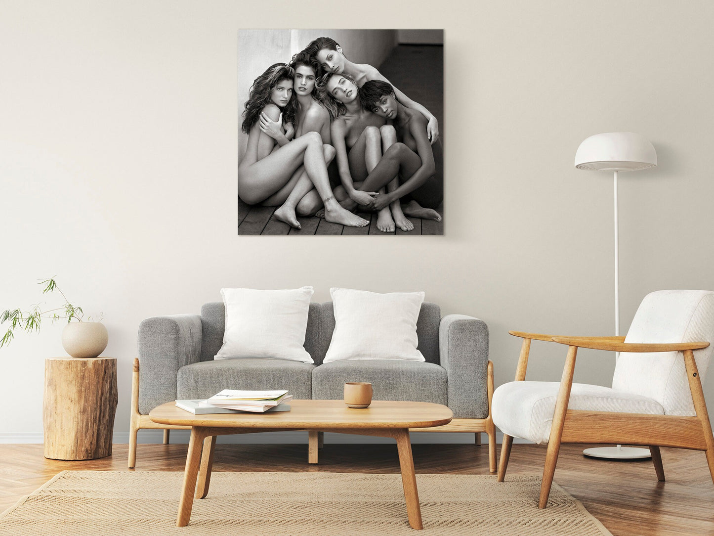 Nude Print Poster, Erotic Photography, Artistic Nude, Stephanie, Cindy, Christy, Tatjana, Naomi, Hollywood, 1989