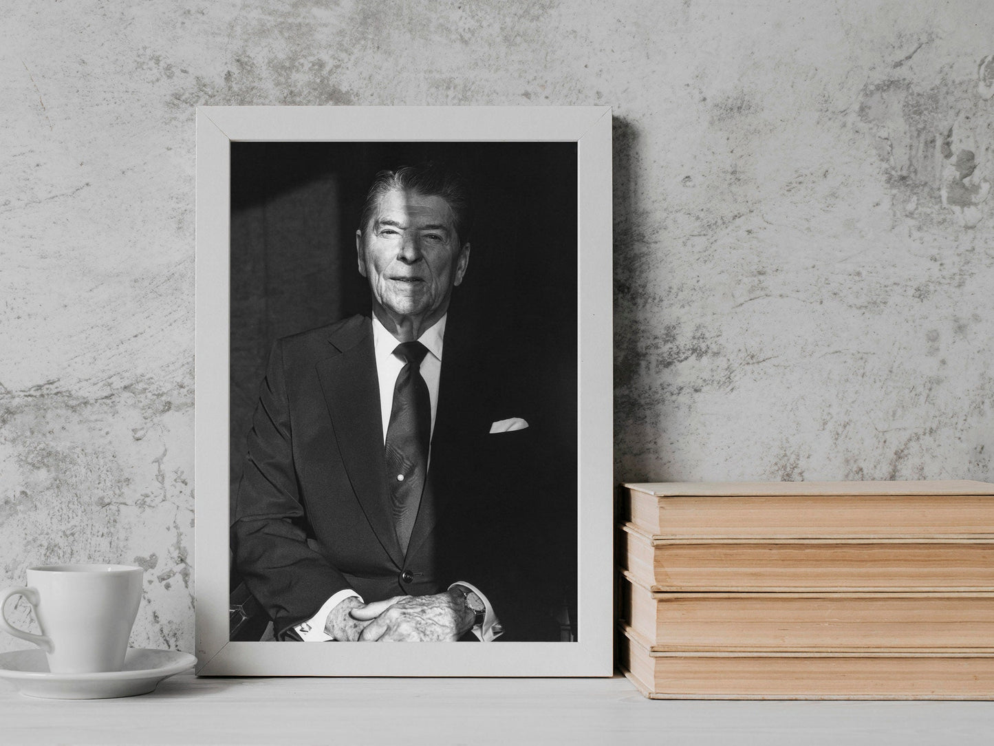 Ronald Reagan Print Poster, 1992, Portrait, 40th President of the United States
