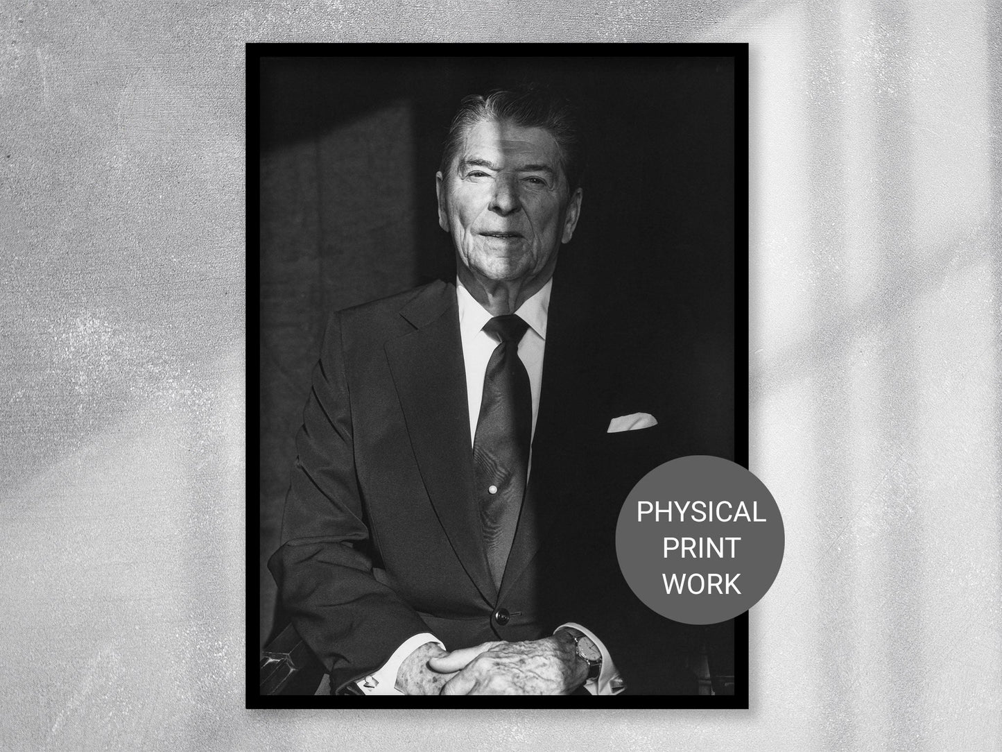 Ronald Reagan Print Poster, 1992, Portrait, 40th President of the United States