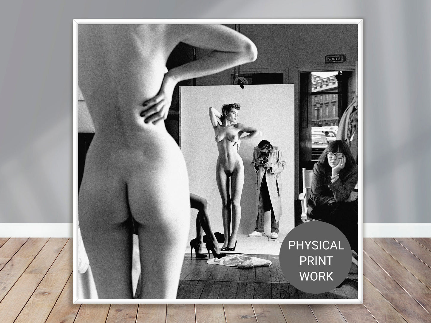 Fine Art Photo by Helmut Newton Print Poster, Self-Portrait with Wife & Model (Vogue Studios), Paris, 1980