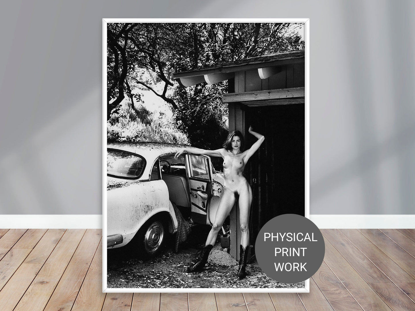 Fine Art Photo by Helmut Newton Print Poster, Domestic Nude 8, Los Angeles, 1992