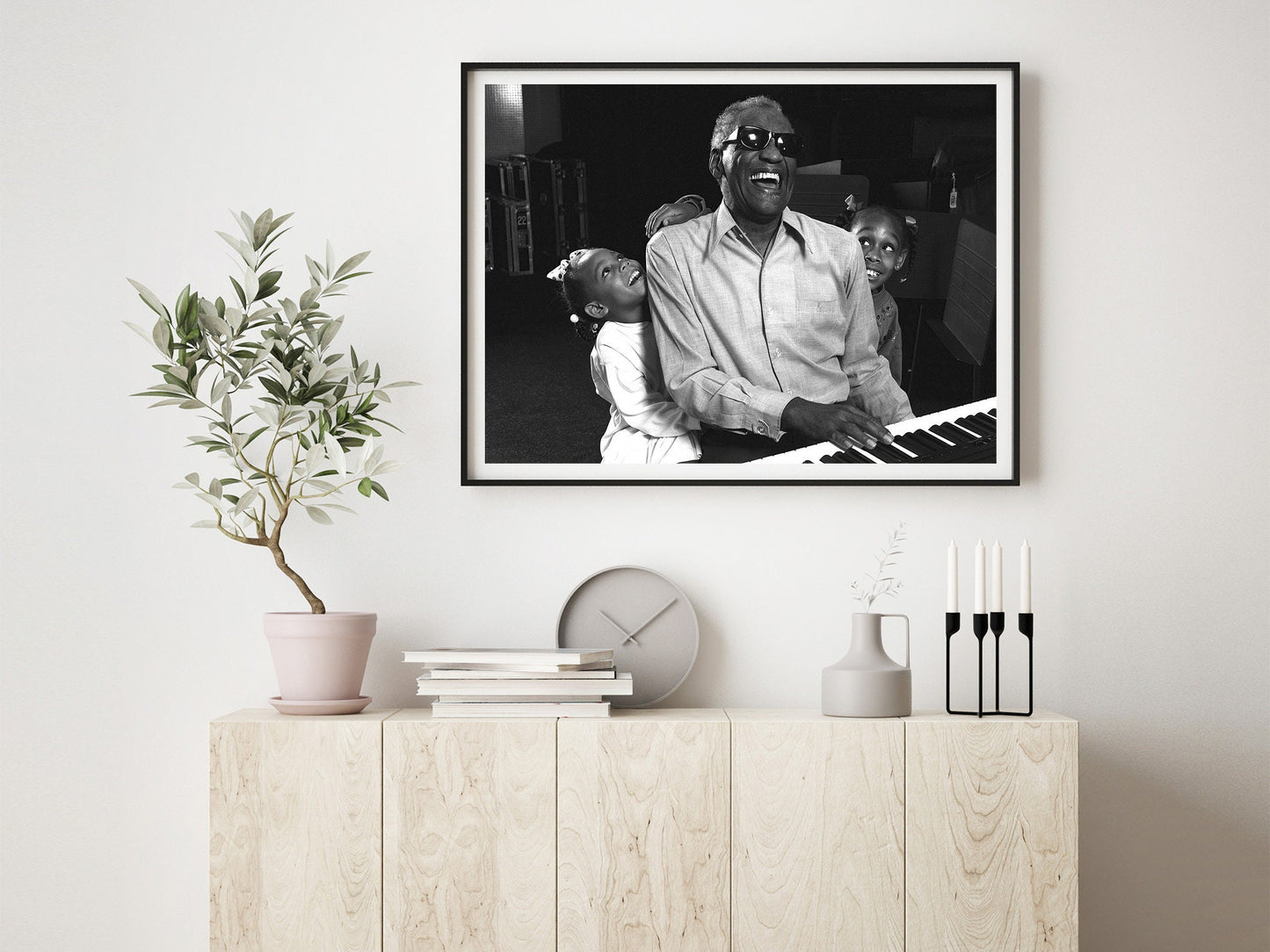 Ray Charles Print Poster, by Harry Benson in LA, 1991
