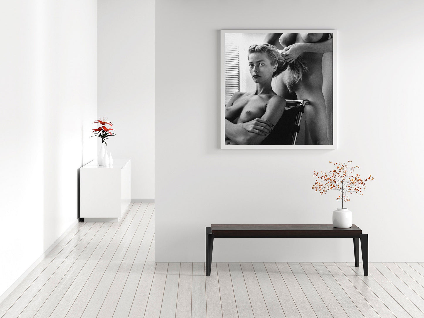 Fine Art Photo by Helmut Newton Print Poster, Akt, Hollywood