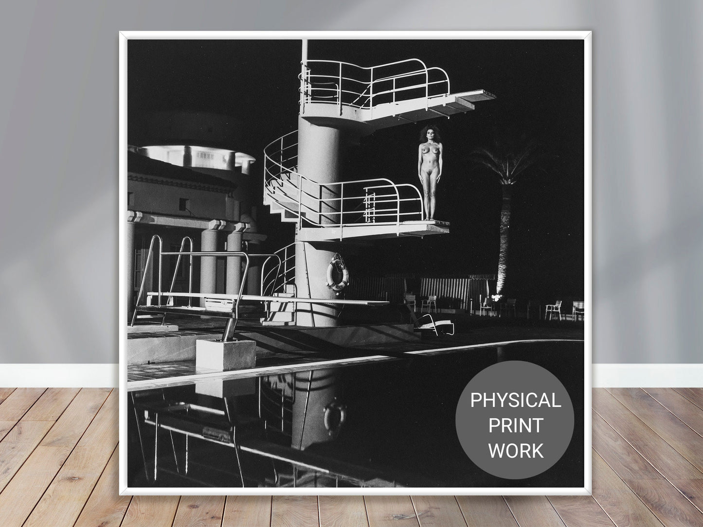 Fine Art Photo by Helmut Newton Print Poster, Diving Tower, Old Beach Hotel, Monte Carlo, 1981