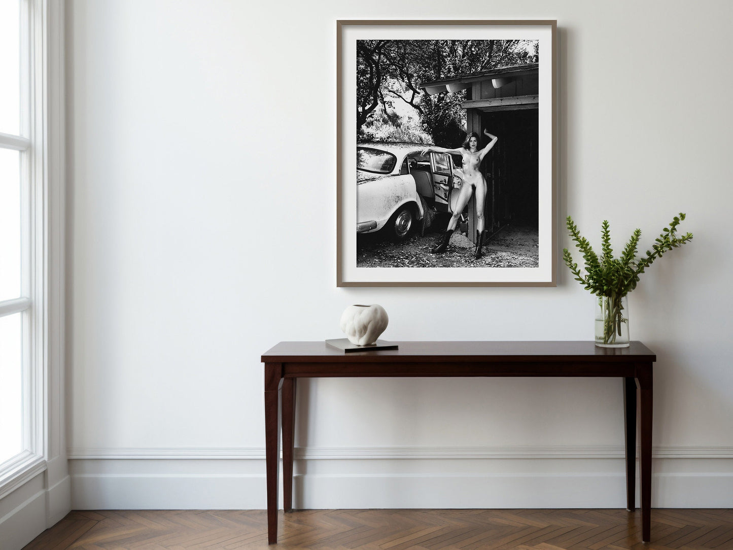 Fine Art Photo by Helmut Newton Print Poster, Domestic Nude 8, Los Angeles, 1992