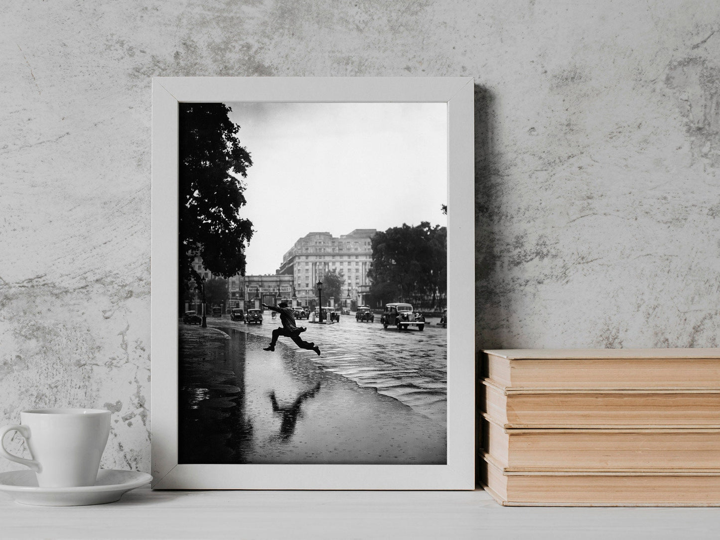 Flooded road near Hyde Park in London Print Poster, 3rd August 1939