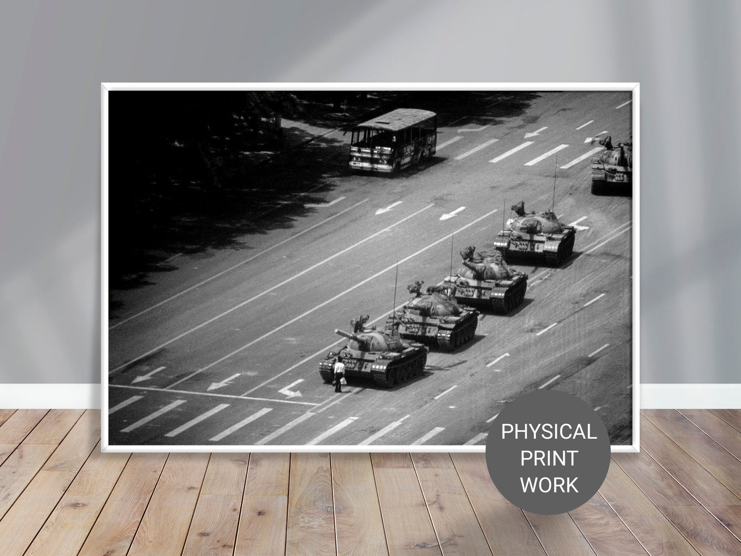 The Tank Man Print Poster, Tiananmen Square, Beijing, June 4, 1989, by Stuart Franklin