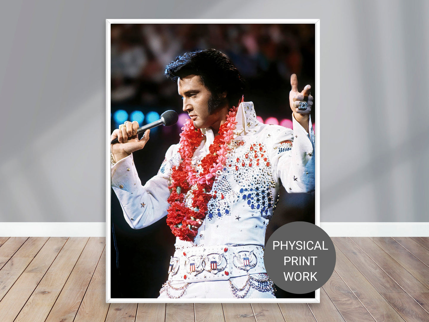 Elvis Presley during a live performance in at Honolulu International Center, Hawaii, 1973