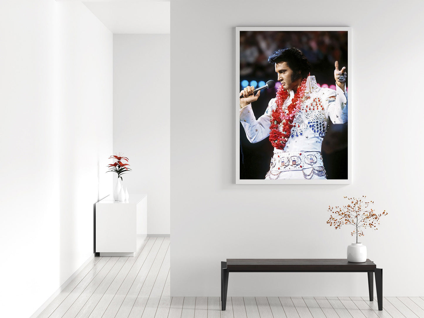 Elvis Presley during a live performance in at Honolulu International Center, Hawaii, 1973