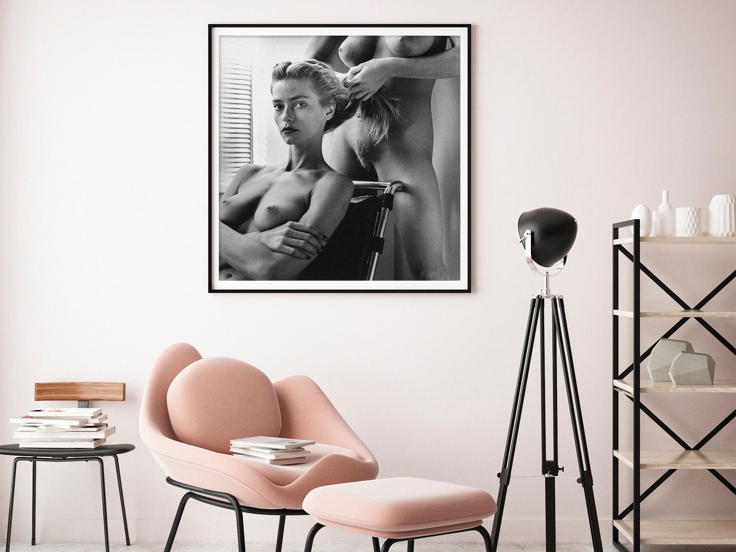 Fine Art Photo by Helmut Newton Print Poster, Akt, Hollywood