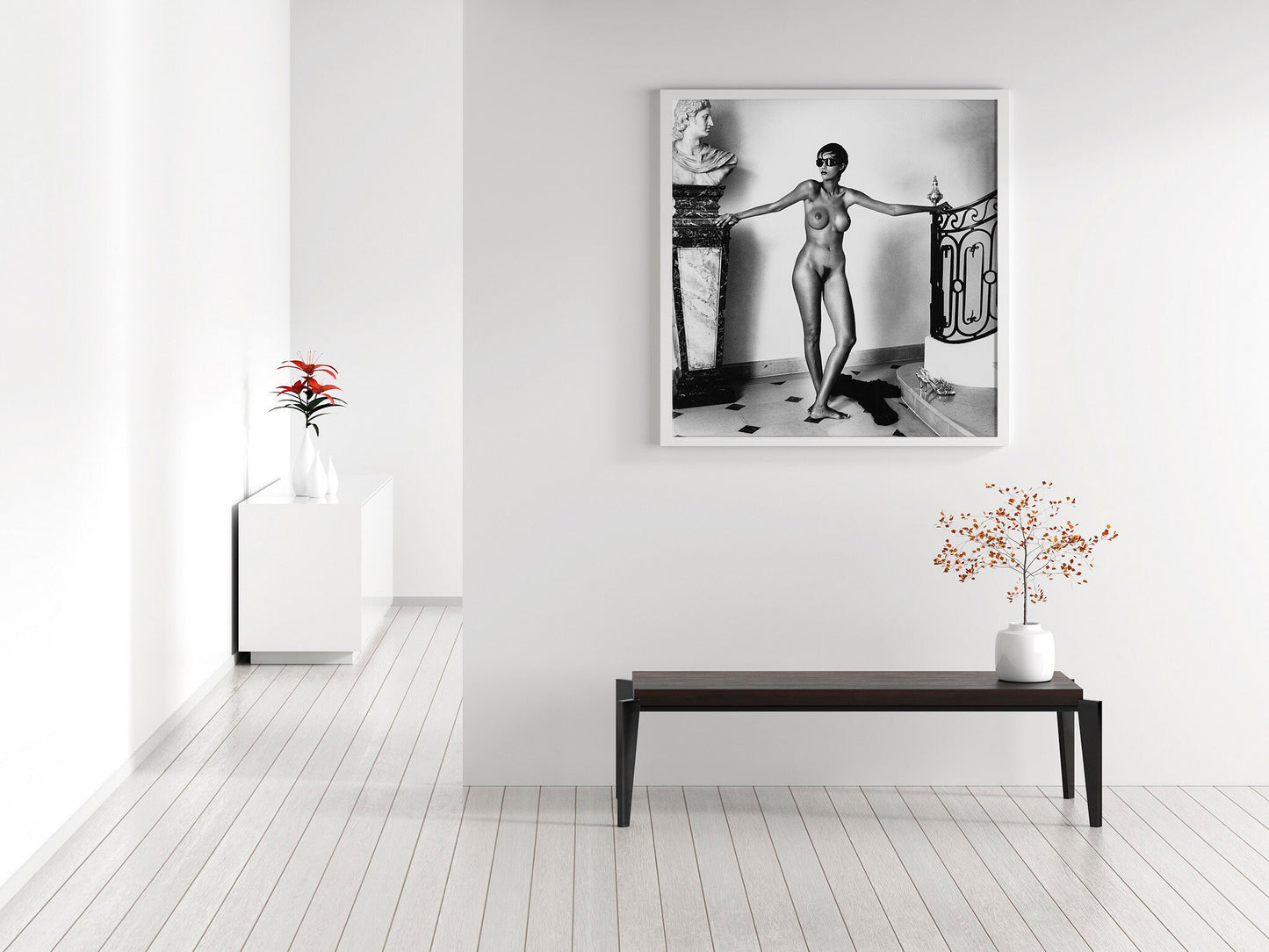 Fine Art Photo by Helmut Newton Print Poster, "Iman", Monte Carlo, 1990