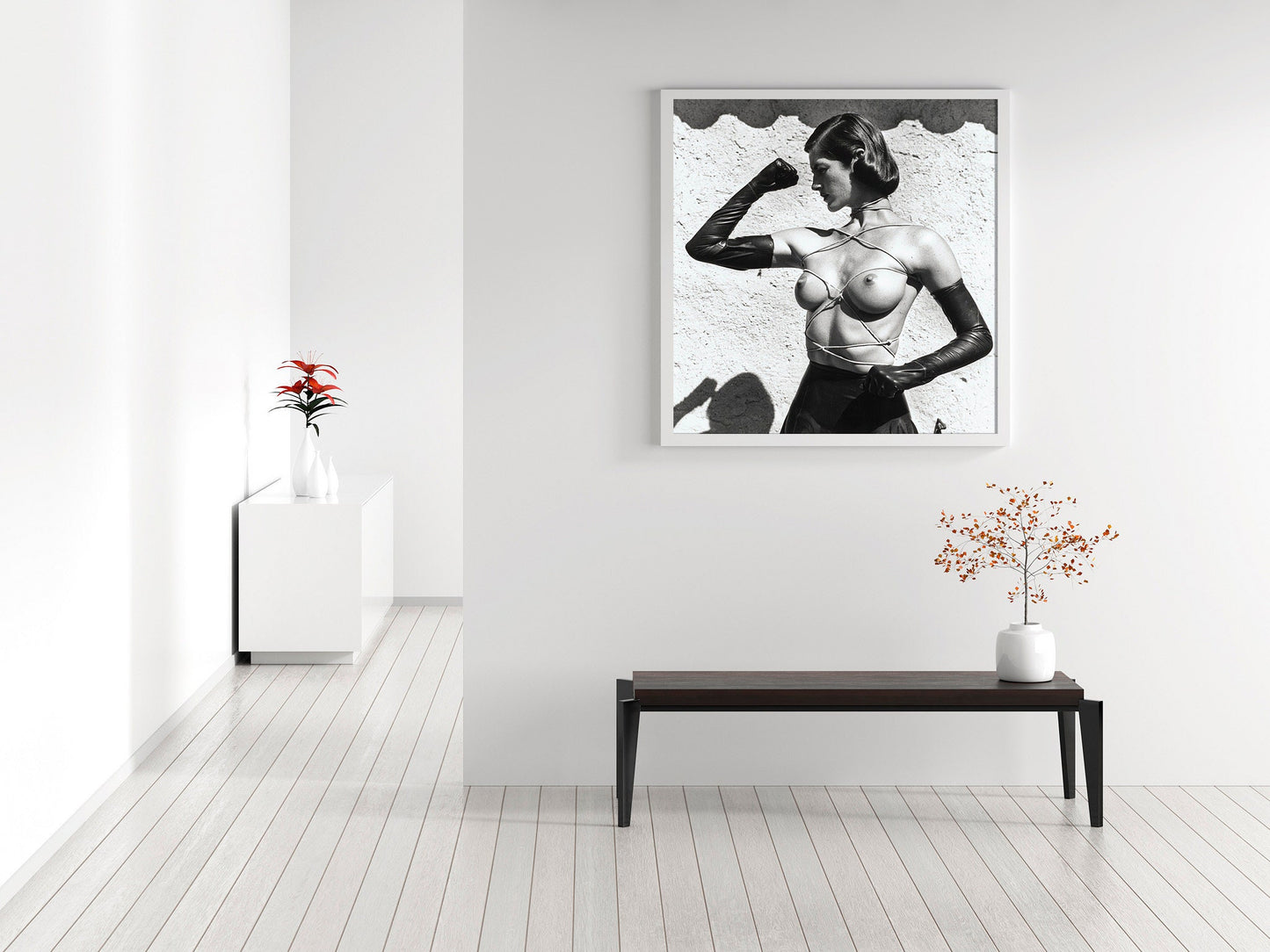 Fine Art Photo by Helmut Newton Print Poster, "Tied-up Torso", Ramatuelle, 1980