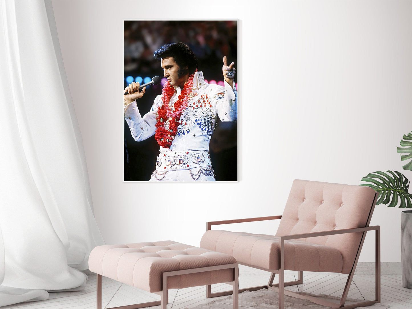 Elvis Presley during a live performance in at Honolulu International Center, Hawaii, 1973