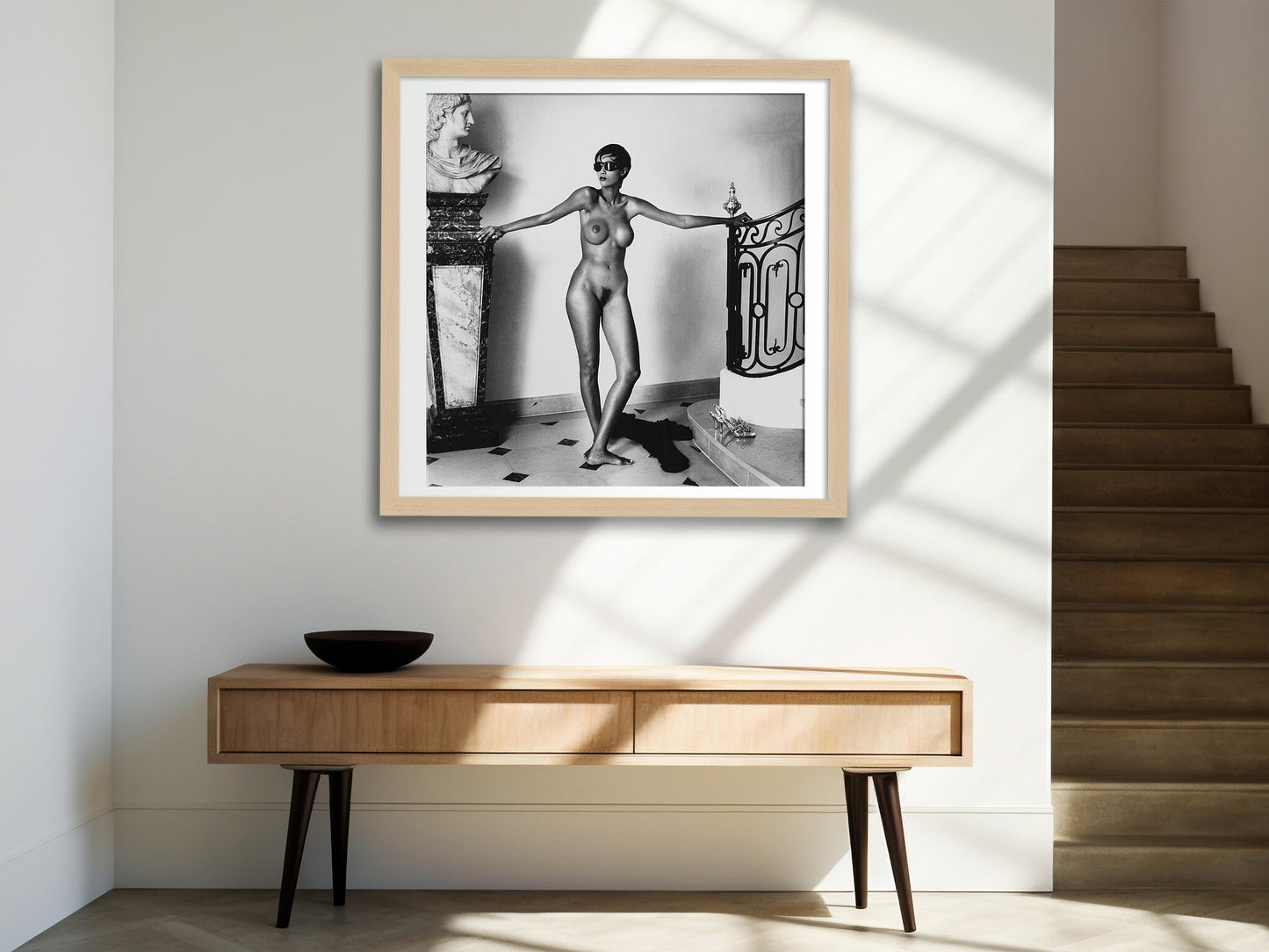 Fine Art Photo by Helmut Newton Print Poster, "Iman", Monte Carlo, 1990