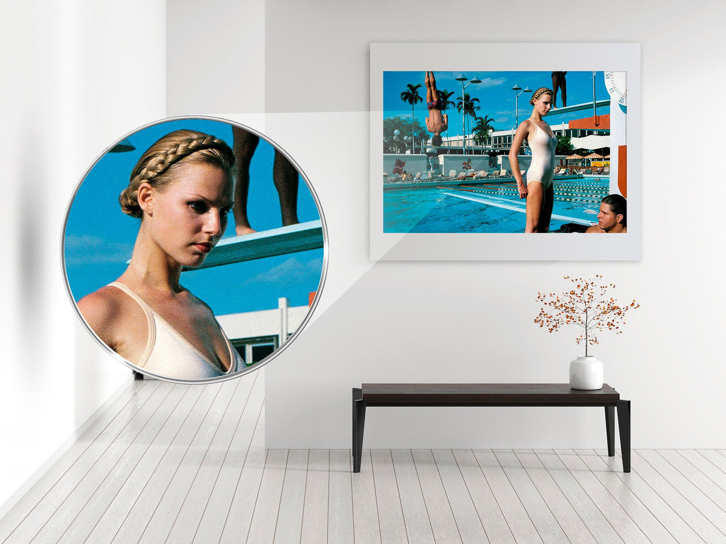 Fine Art Photo by Helmut Newton, Print Poster, Pool in Miami, 1970