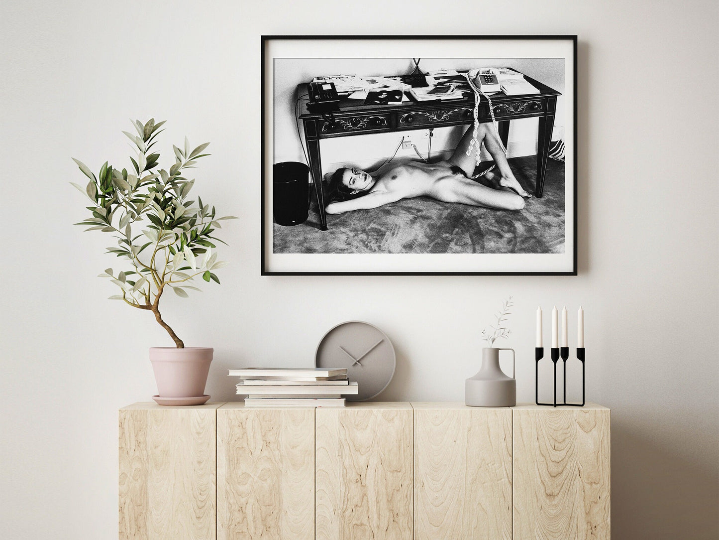 Fine Art Photo by Helmut Newton Print Poster, Domestic Nude 10, Hollywood, 1992