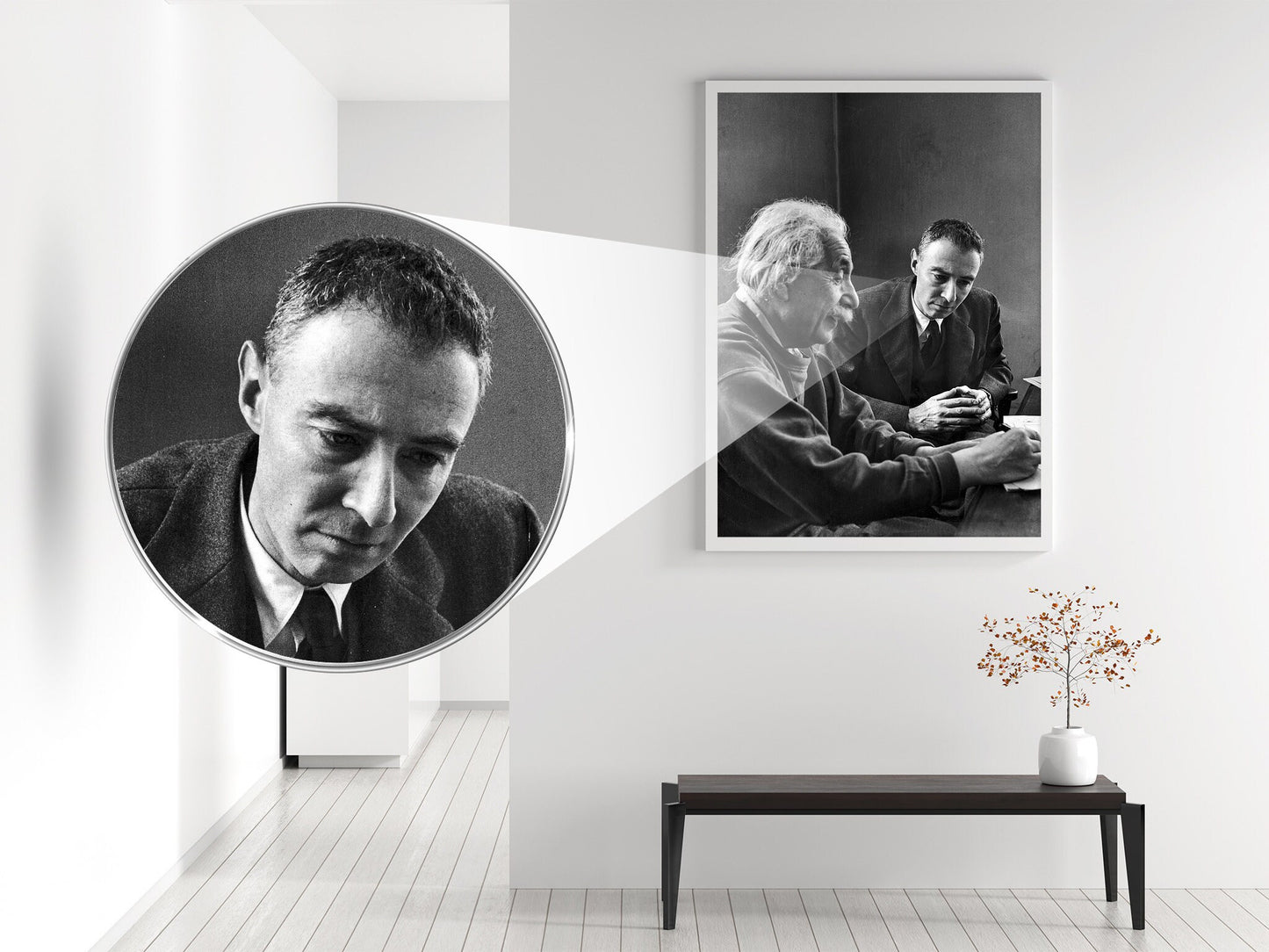 J. Robert Oppenheimer and Albert Einstein Print Poster