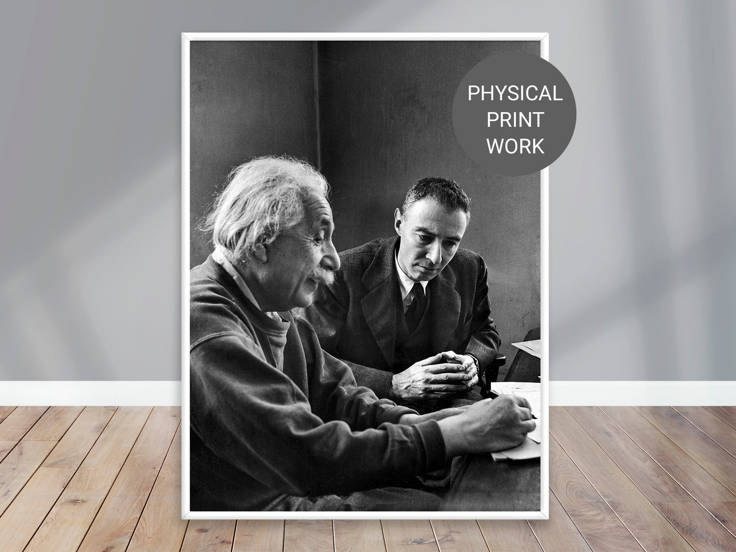 J. Robert Oppenheimer and Albert Einstein Print Poster