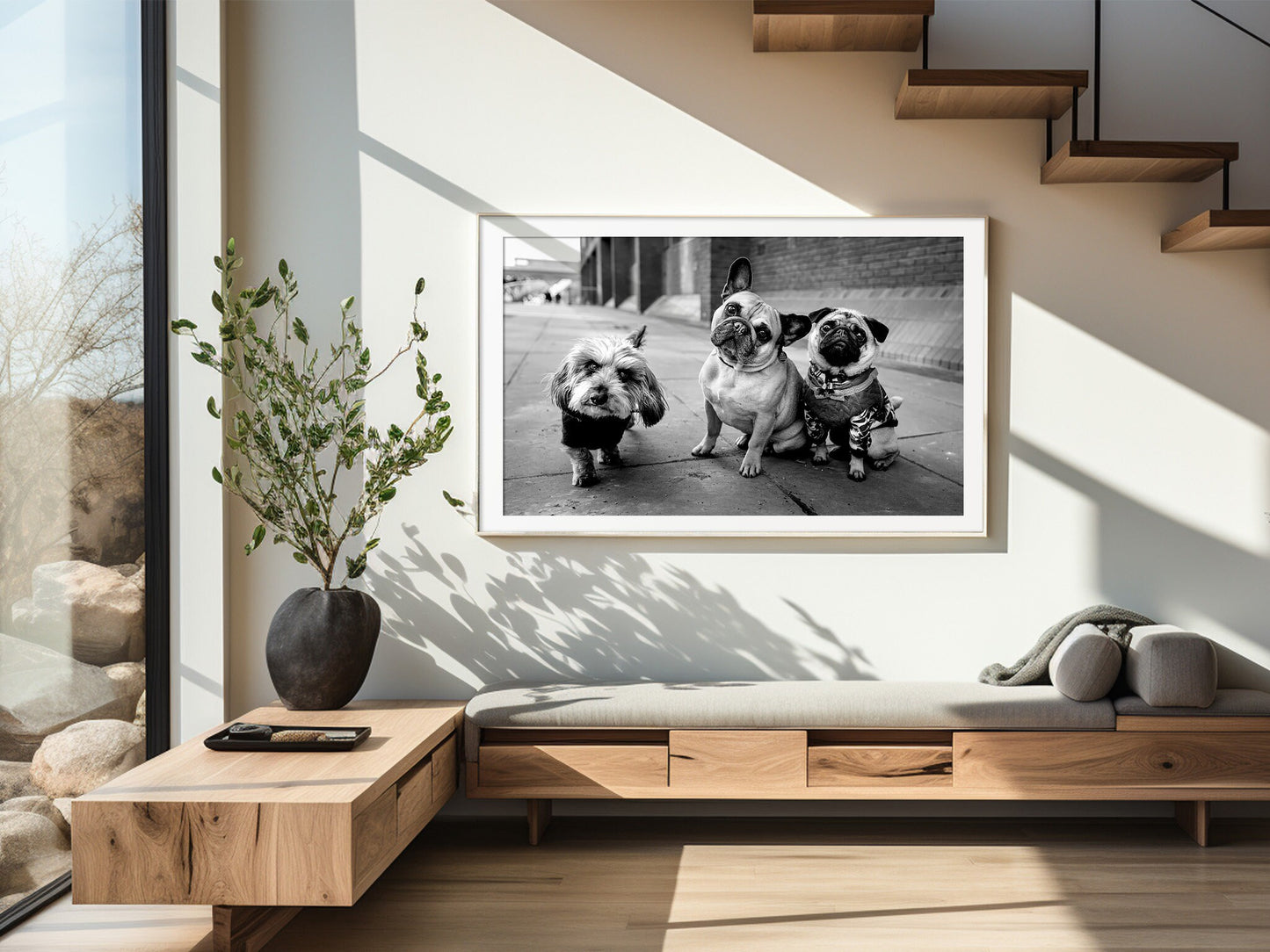 Fine Art Photo, Bad Boys of Manhattan Print Poster, Dogs, New York City