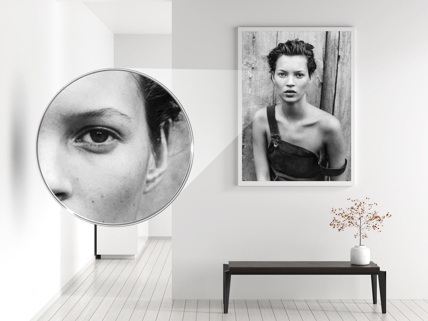 Fine Art Photo by Helmut Newton, Kate Moss Print Poster, Harper's Bazaar, New York, 1994