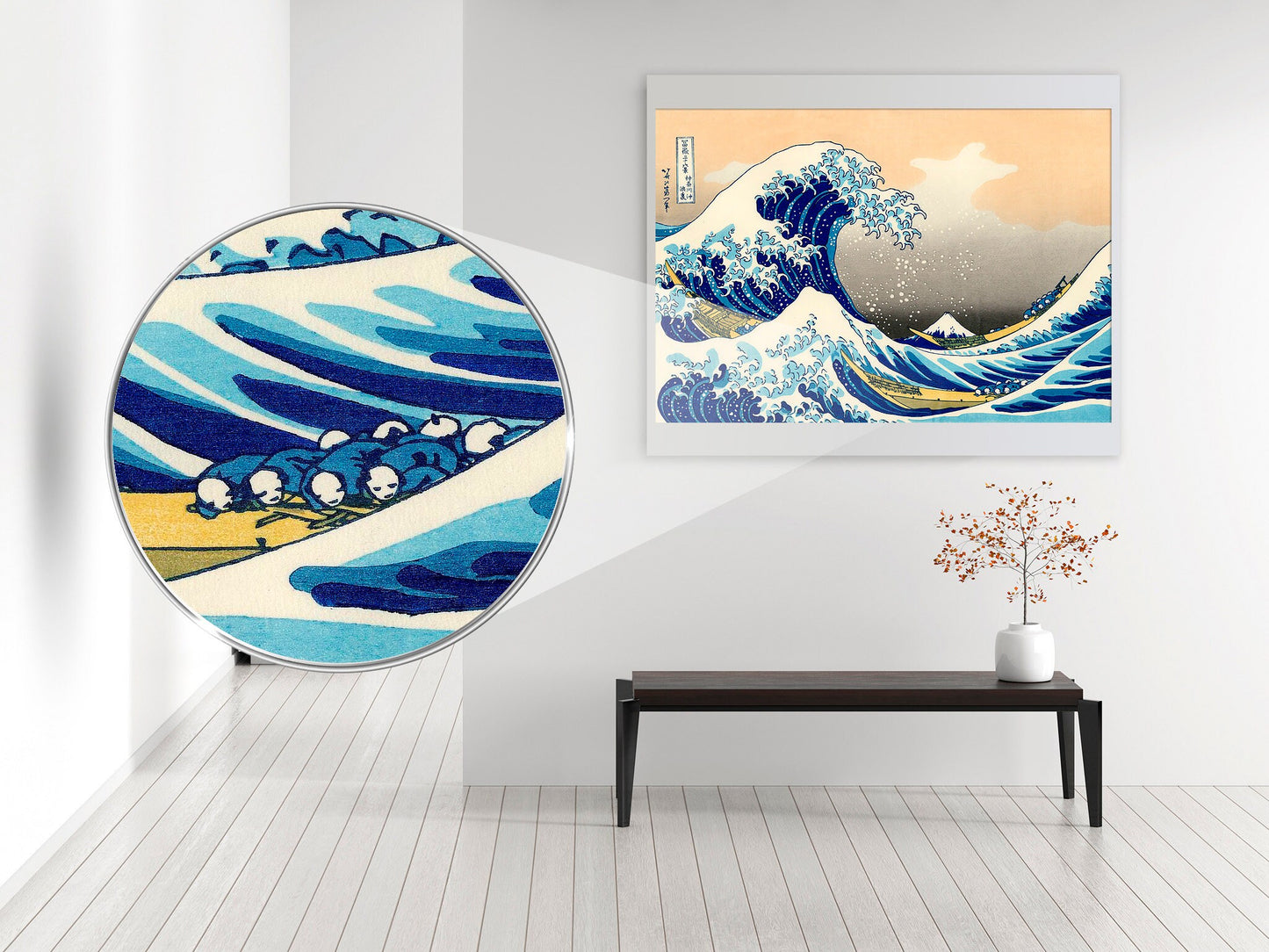 Katsushika Hokusai, The Great Wave off Kanagawa Print Poster, Japanese art, 1831, Reproduction, Painting