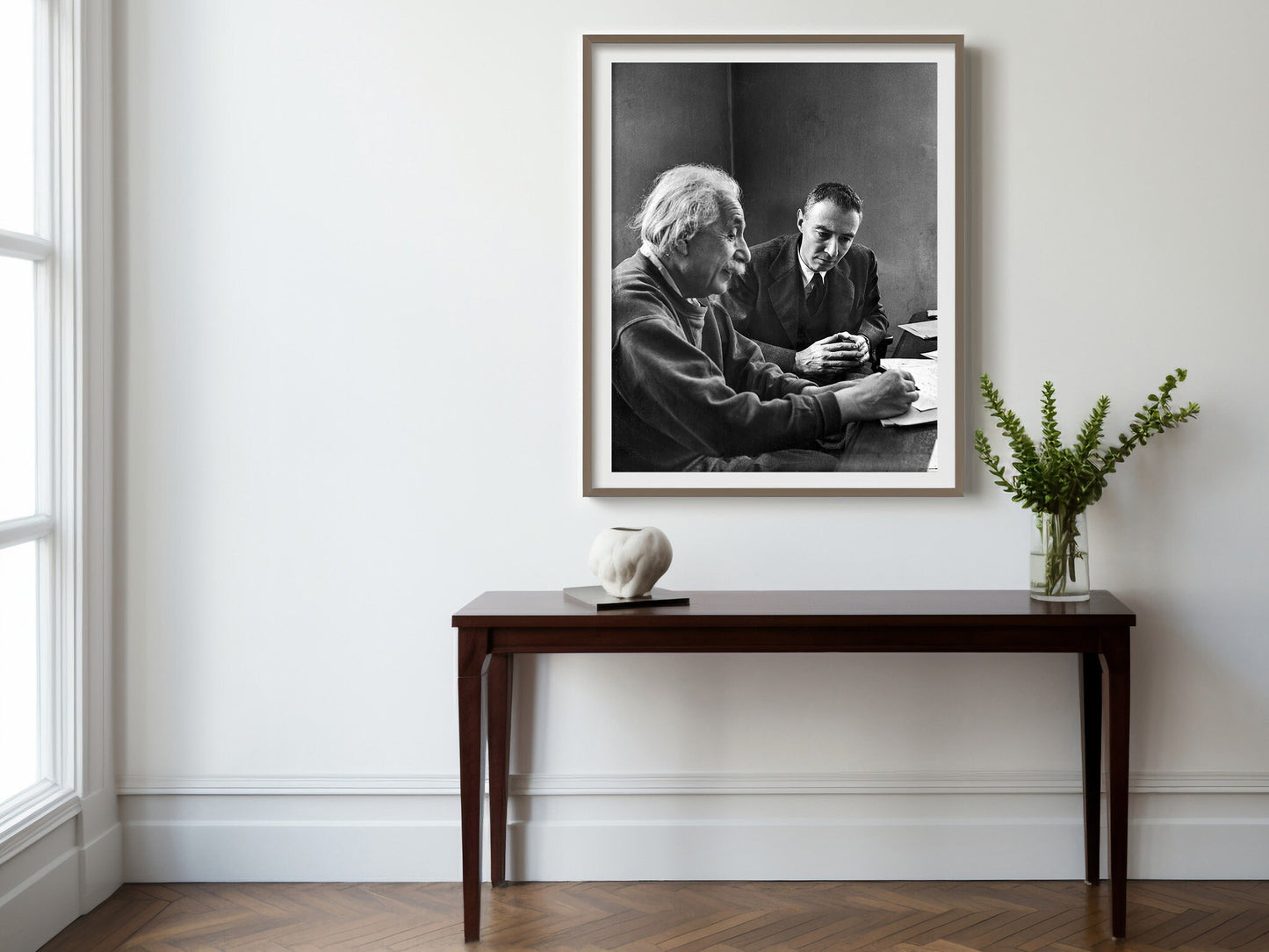 J. Robert Oppenheimer and Albert Einstein Print Poster