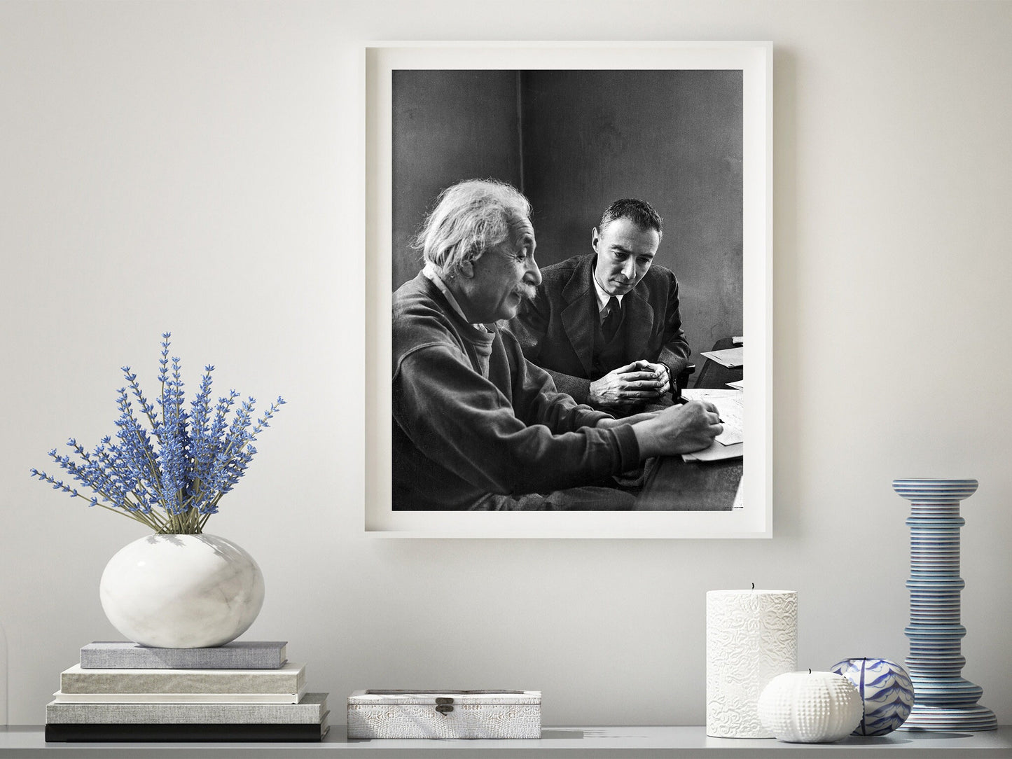 J. Robert Oppenheimer and Albert Einstein Print Poster