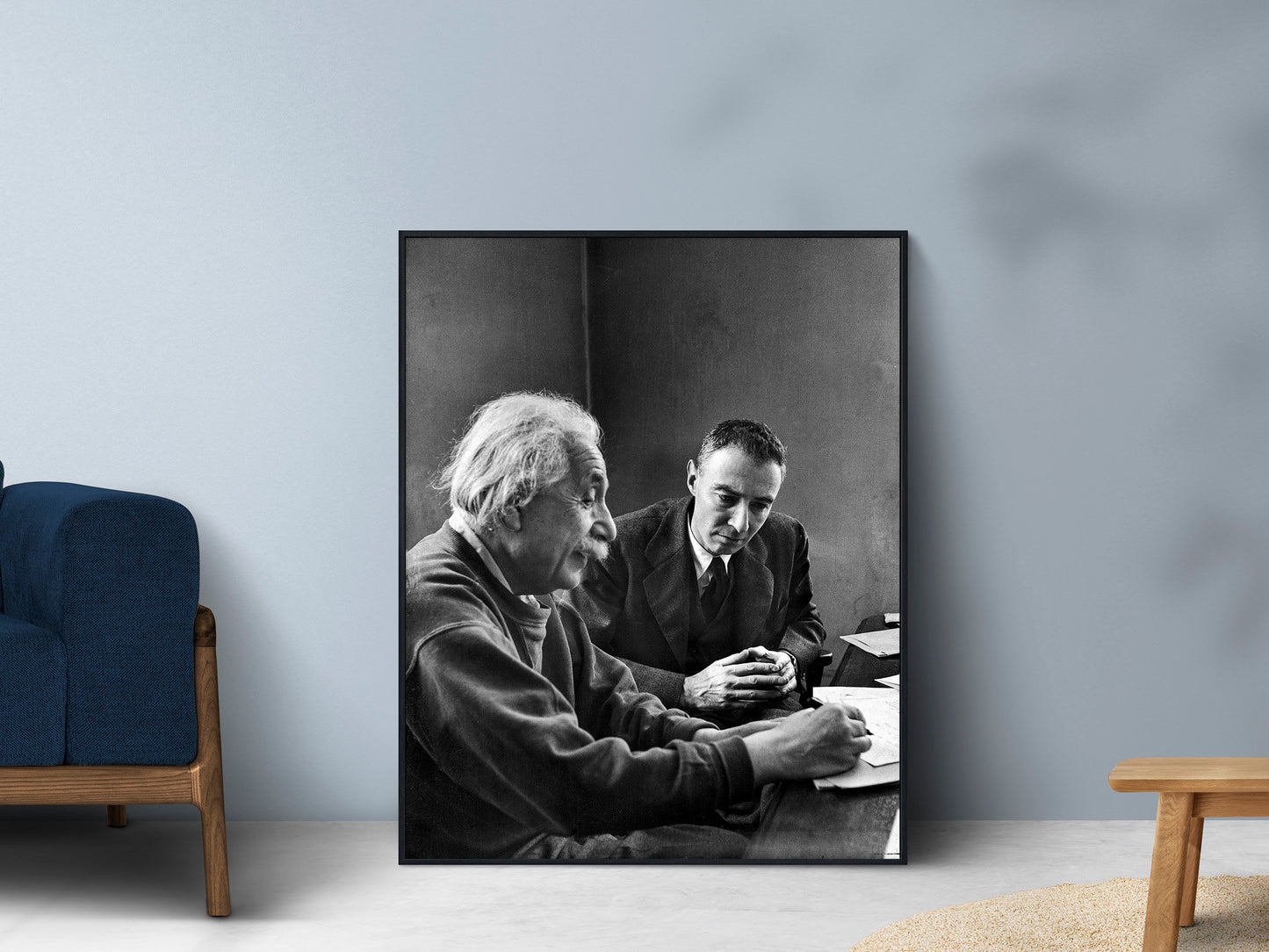 J. Robert Oppenheimer and Albert Einstein Print Poster