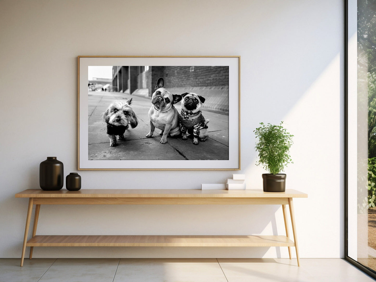 Fine Art Photo, Bad Boys of Manhattan Print Poster, Dogs, New York City