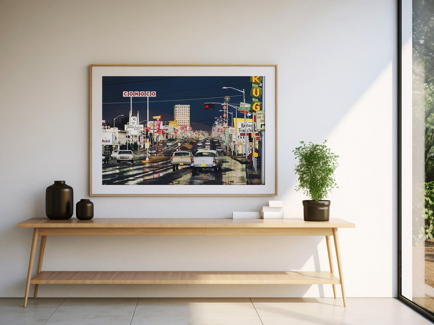 Fine Art Photo by Ernst Haas, Route 66 Albuquerque Vintage Print Poster, New Mexico, 1969