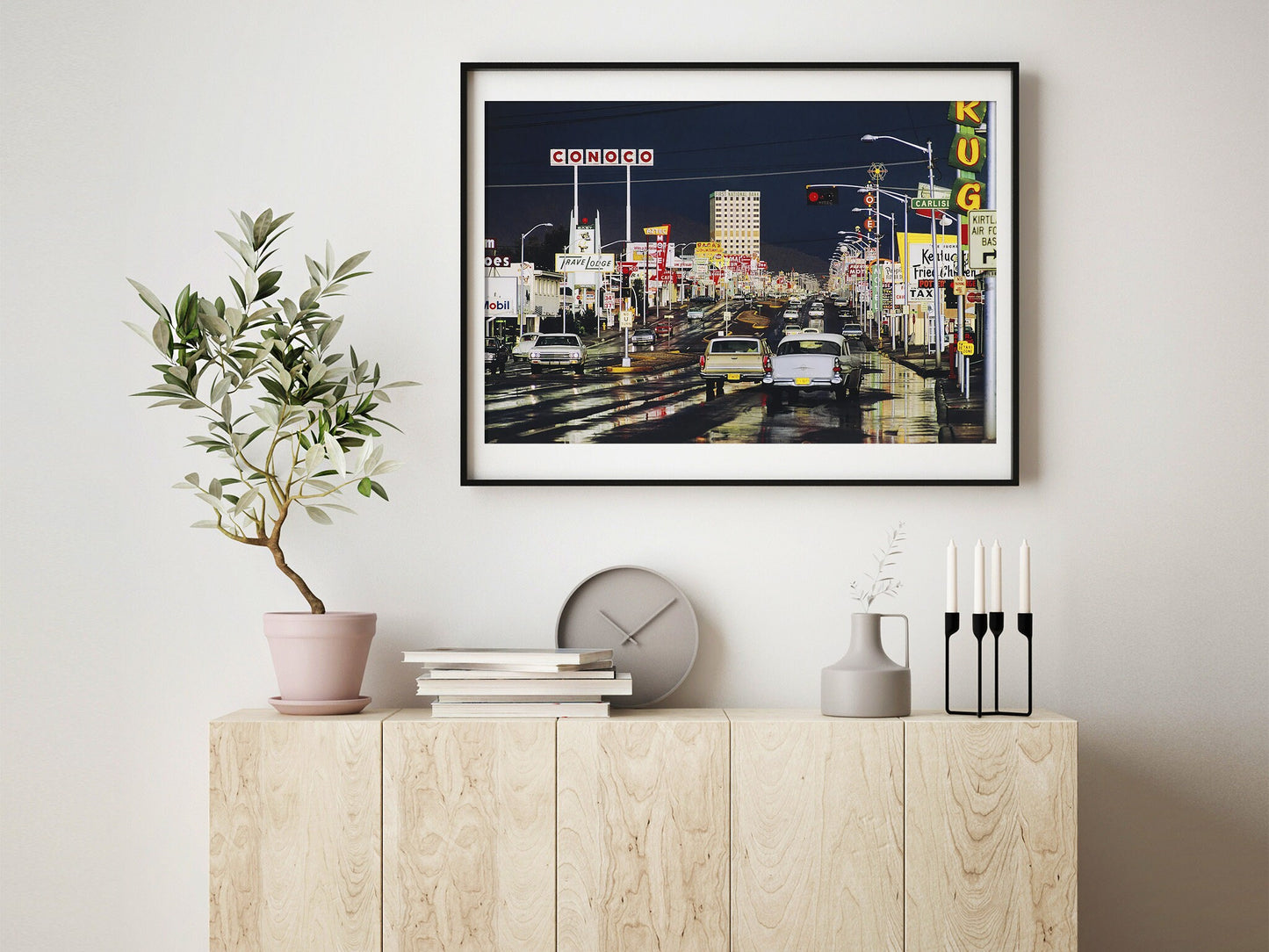 Fine Art Photo by Ernst Haas, Route 66 Albuquerque Vintage Print Poster, New Mexico, 1969