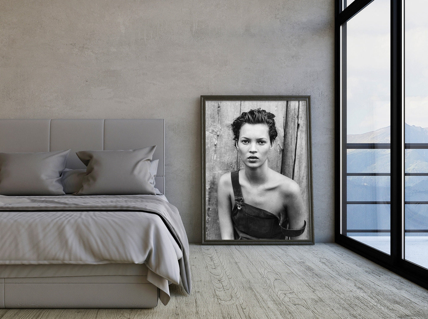 Fine Art Photo by Helmut Newton, Kate Moss Print Poster, Harper's Bazaar, New York, 1994