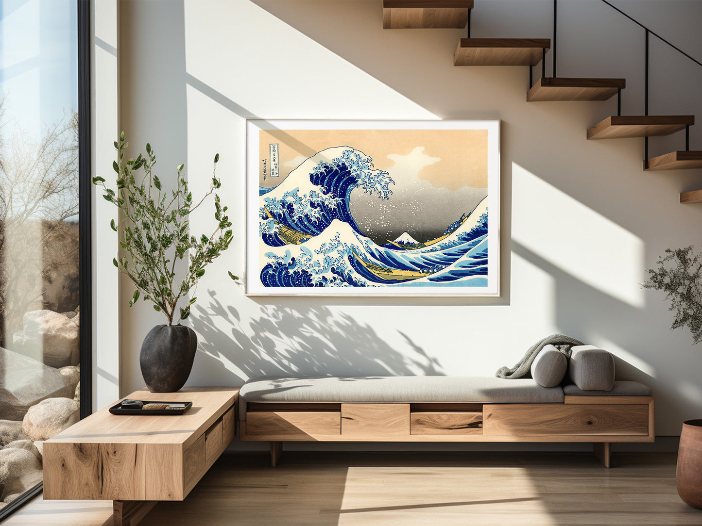 Katsushika Hokusai, The Great Wave off Kanagawa Print Poster, Japanese art, 1831, Reproduction, Painting