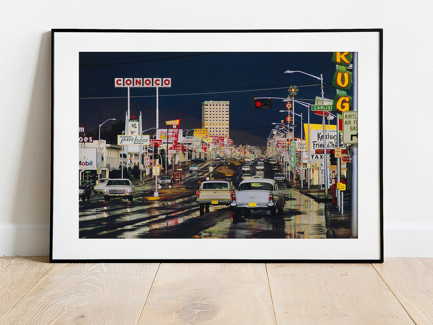 Fine Art Photo by Ernst Haas, Route 66 Albuquerque Vintage Print Poster, New Mexico, 1969