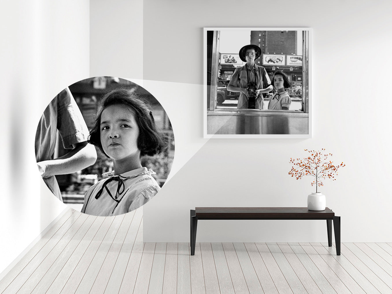 Fine Art Photo by Vivian Maier Self-Portrait Vintage Print Poster, New York, 1953 (Vivian Maier Self Portrait)